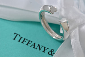 Tiffany & Co. Paloma Picasso Silver Tenderness Hearts Open Band Ring