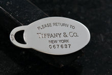 Load image into Gallery viewer, Return To Tiffany &amp; Co. Silver 42mm Replacement Oval I.D. Tag Pendant
