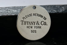 Load image into Gallery viewer, Return To Tiffany &amp; Co. Silver Replacement Round Circle Tag Pendant 29mm Wide
