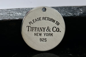 Return To Tiffany & Co. Silver Replacement Round Circle Tag Pendant 29mm Wide