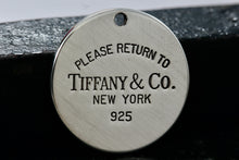 Load image into Gallery viewer, Return To Tiffany &amp; Co. Silver Replacement Round Circle Tag Pendant 29mm Wide
