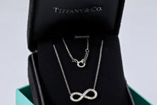 Load image into Gallery viewer, Tiffany &amp; Co. Infinity Platinum Diamond Pendant Necklace
