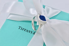 Load image into Gallery viewer, Tiffany &amp; Co. Elsa Peretti Silver Blue Lapis Square Ring
