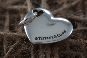 Tiffany & Co. Silver Double Stencil Heart Puffy Heart Pendant