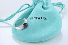 Load image into Gallery viewer, Tiffany &amp; Co. 18K Gold &amp; Silver Amethyst Stone Ring
