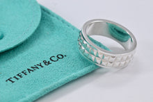 Load image into Gallery viewer, Tiffany &amp; Co. Mens Silver Studded Row Germany Band Ring
