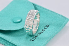 Load image into Gallery viewer, Tiffany &amp; Co. Mens Silver Studded Row Germany Band Ring
