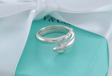 Load image into Gallery viewer, Tiffany &amp; Co. Elsa Peretti Silver Snake Band Ring Size 4.5
