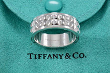 Load image into Gallery viewer, Tiffany &amp; Co. Mens Silver Studded Row Germany Band Ring
