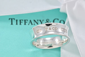Tiffany & Co. Silver 1837 NEW VERSION Wide Band Ring