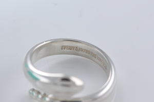 Tiffany & Co. Elsa Peretti Silver Snake Band Ring Size 4.5