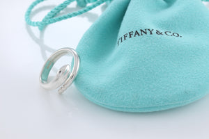 Tiffany & Co. Elsa Peretti Silver Snake Band Ring Size 4.5