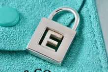 Load image into Gallery viewer, Tiffany &amp; Co. Silver Letter &quot;E&quot; Padlock Pendant
