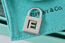 Load image into Gallery viewer, Tiffany &amp; Co. Silver Letter &quot;E&quot; Padlock Pendant
