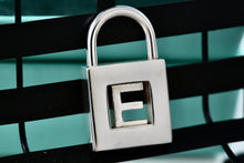 Load image into Gallery viewer, Tiffany &amp; Co. Silver Letter &quot;E&quot; Padlock Pendant
