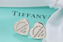 Load image into Gallery viewer, Return To Tiffany &amp; Co. Silver Mini Heart Stud Earrings
