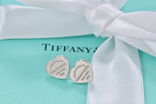 Load image into Gallery viewer, Return To Tiffany &amp; Co. Silver Mini Heart Stud Earrings
