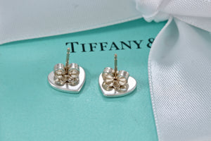 Return To Tiffany & Co. Silver Mini Heart Stud Earrings