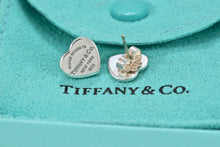 Load image into Gallery viewer, Return To Tiffany &amp; Co. Silver Mini Heart Stud Earrings
