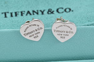 Return To Tiffany & Co. Silver Mini Heart Stud Earrings