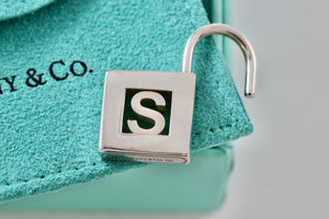 Tiffany & Co. Silver Letter "S" Padlock Pendant