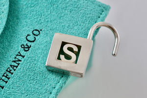 Tiffany & Co. Silver Letter "S" Padlock Pendant