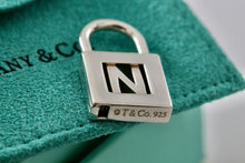 Load image into Gallery viewer, Tiffany &amp; Co. Silver Letter &quot;N&quot; Padlock Pendant
