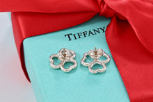 Load image into Gallery viewer, Tiffany &amp; Co. Silver 3 Heart Clover Stud Earrings
