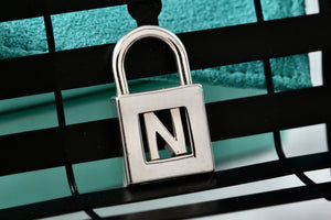 Tiffany & Co. Silver Letter "N" Padlock Pendant