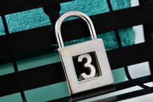 Load image into Gallery viewer, Tiffany &amp; Co. Silver Number &quot;3&quot; Padlock Pendant
