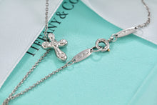 Load image into Gallery viewer, Tiffany &amp; Co. Elsa Peretti Platinum Diamond Bubble Cross Necklace

