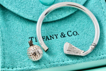 Load image into Gallery viewer, Tiffany &amp; Co. Silver Vintage Golf Club &amp; Ball Key Ring Keychain
