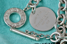 Load image into Gallery viewer, Return To Tiffany &amp; Co. Silver Round Circle Tag Toggle Heavy Link 16&quot; Necklace
