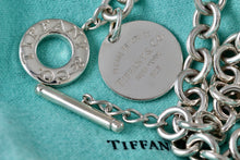 Load image into Gallery viewer, Return To Tiffany &amp; Co. Silver Round Circle Tag Toggle Heavy Link 16&quot; Necklace
