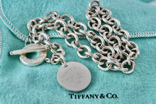 Load image into Gallery viewer, Return To Tiffany &amp; Co. Silver Round Circle Tag Toggle Heavy Link 16&quot; Necklace
