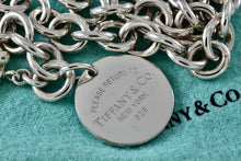 Load image into Gallery viewer, Return To Tiffany &amp; Co. Silver Round Circle Tag Toggle Heavy Link 16&quot; Necklace
