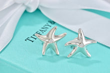 Load image into Gallery viewer, Tiffany &amp; Co. Elsa Peretti Sterling Silver Diamond Starfish Stud Earrings
