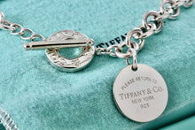 Load image into Gallery viewer, Return To Tiffany &amp; Co. Silver Round Circle Tag Toggle Heavy Link 16&quot; Necklace
