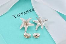 Load image into Gallery viewer, Tiffany &amp; Co. Elsa Peretti Sterling Silver Diamond Starfish Stud Earrings
