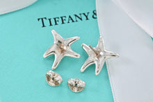 Load image into Gallery viewer, Tiffany &amp; Co. Elsa Peretti Sterling Silver Diamond Starfish Stud Earrings
