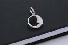 Load image into Gallery viewer, Tiffany &amp; Co. Silver Small Man in The Moon Crescent Small Charm Pendant
