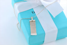 Load image into Gallery viewer, Tiffany &amp; Co. Mesh Silver Diamond 4 Row Bar Pendant Necklace
