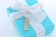 Load image into Gallery viewer, Tiffany &amp; Co. Mesh Silver Diamond 4 Row Bar Pendant Necklace
