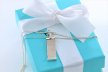 Load image into Gallery viewer, Tiffany &amp; Co. Mesh Silver Diamond 4 Row Bar Pendant Necklace
