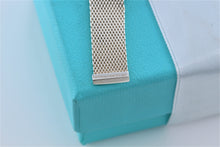 Load image into Gallery viewer, Tiffany &amp; Co. Mesh Silver Diamond 4 Row Bar Pendant Necklace
