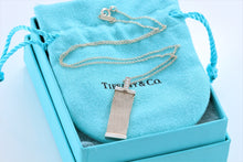 Load image into Gallery viewer, Tiffany &amp; Co. Mesh Silver Diamond 4 Row Bar Pendant Necklace
