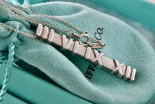 Load image into Gallery viewer, Tiffany &amp; Co. Silver Atlas Roman Numeral Numbers Bar Pendant 17&quot; Necklace
