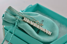 Load image into Gallery viewer, Tiffany &amp; Co. Silver Atlas Roman Numeral Numbers Bar Pendant 17&quot; Necklace
