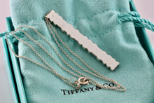 Load image into Gallery viewer, Tiffany &amp; Co. Silver Atlas Roman Numeral Numbers Bar Pendant 17&quot; Necklace
