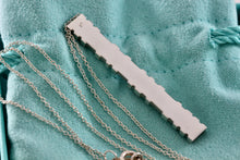 Load image into Gallery viewer, Tiffany &amp; Co. Silver Atlas Roman Numeral Numbers Bar Pendant 17&quot; Necklace
